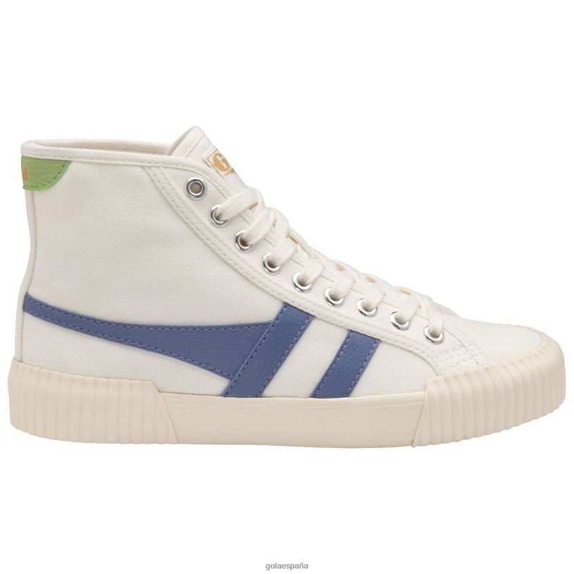 calzado V4PZL278 mujer Gola zapatillas plimsoll altas vegan classics rally hueso/lavanda/verde pátina