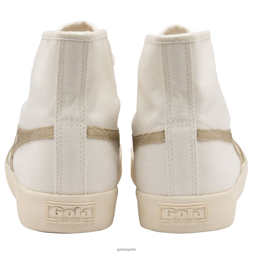 calzado V4PZL280 mujer Gola posavasos de clásicos veganos flame high blanco hueso/oro