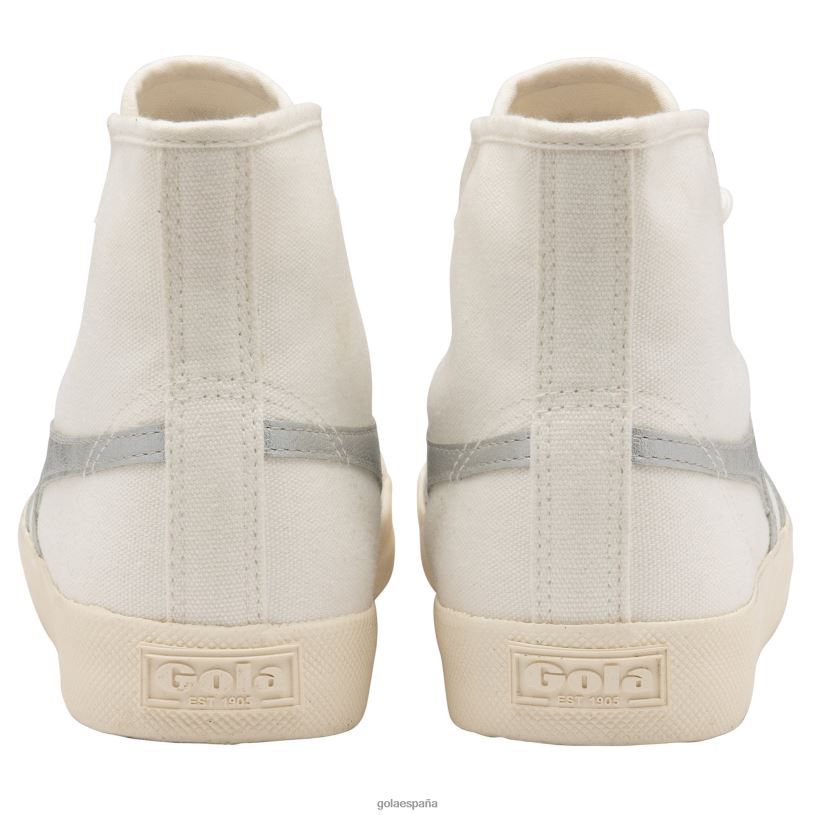 calzado V4PZL281 mujer Gola posavasos de clásicos veganos flame high blanco hueso/plata