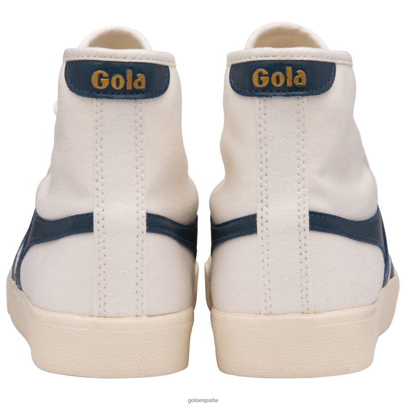 calzado V4PZL283 mujer Gola tenis clásicos veganos marca cox zapatillas altas blanco roto/azul vintage