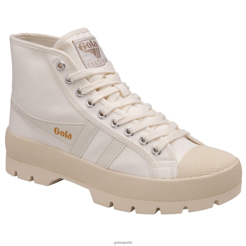 calzado V4PZL288 mujer Gola zapatillas altas vegan classics coaster peak blanquecino