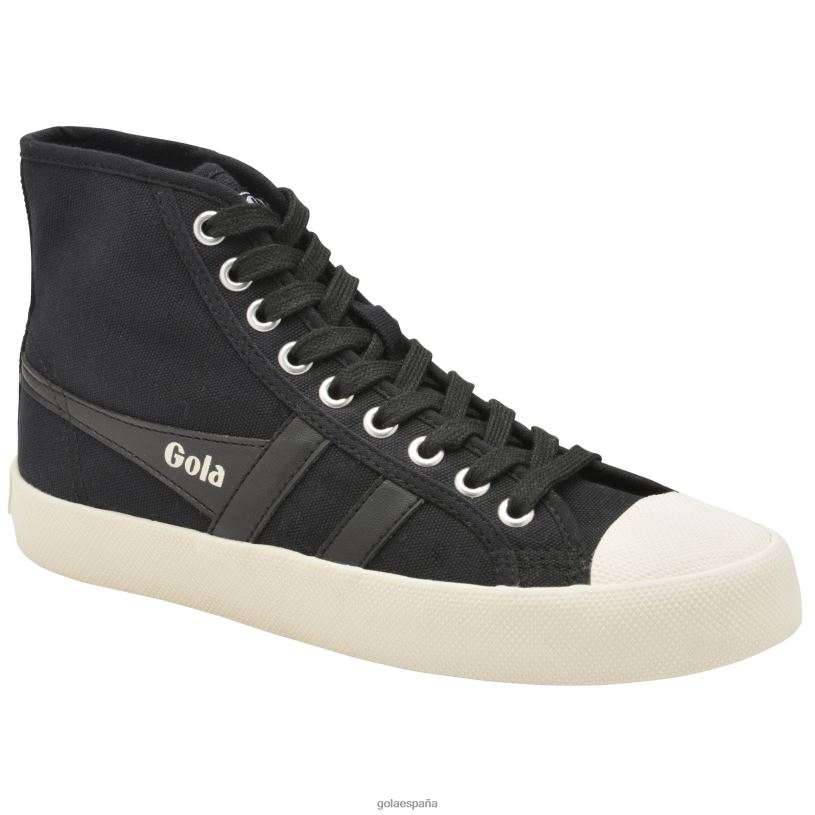 calzado V4PZL291 mujer Gola zapatillas altas vegan classics coaster negro/blanco roto