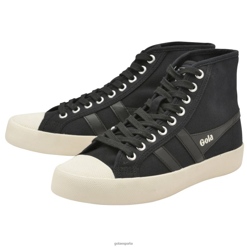 calzado V4PZL291 mujer Gola zapatillas altas vegan classics coaster negro/blanco roto