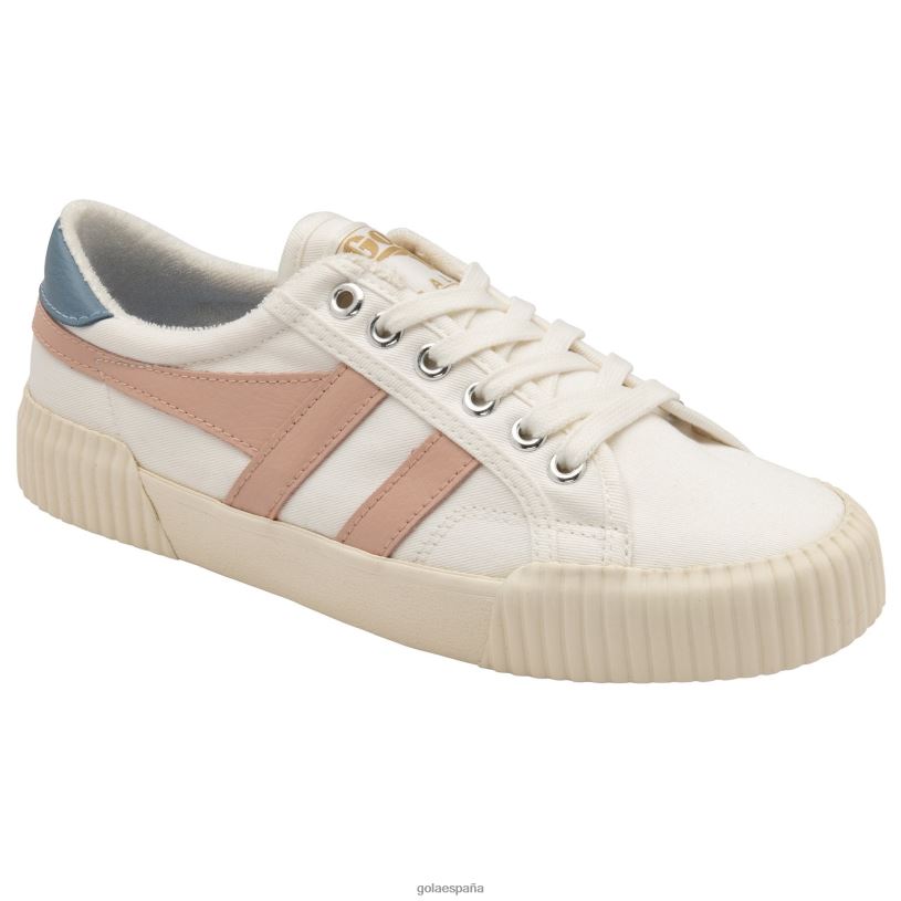calzado V4PZL428 mujer Gola zapatillas veganas clásicas rally plimsoll blanco hueso/rosa perla/iceberg