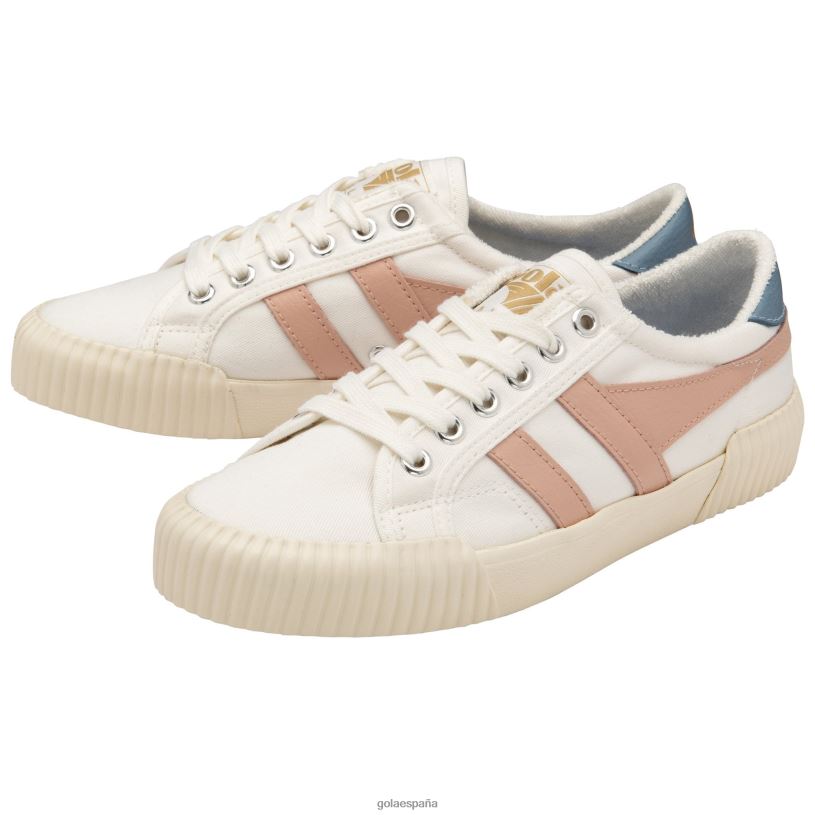 calzado V4PZL428 mujer Gola zapatillas veganas clásicas rally plimsoll blanco hueso/rosa perla/iceberg