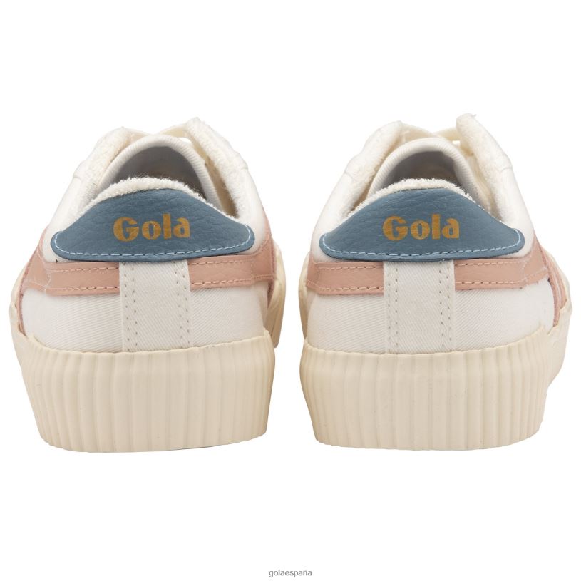 calzado V4PZL428 mujer Gola zapatillas veganas clásicas rally plimsoll blanco hueso/rosa perla/iceberg