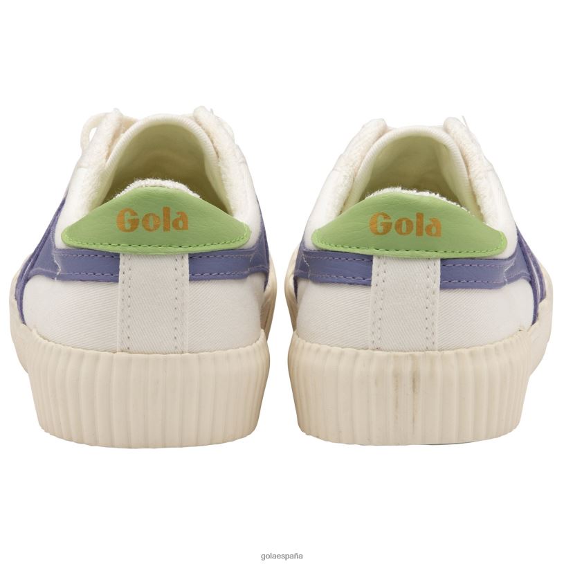 calzado V4PZL429 mujer Gola zapatillas veganas clásicas rally plimsoll hueso/lavanda/verde pátina