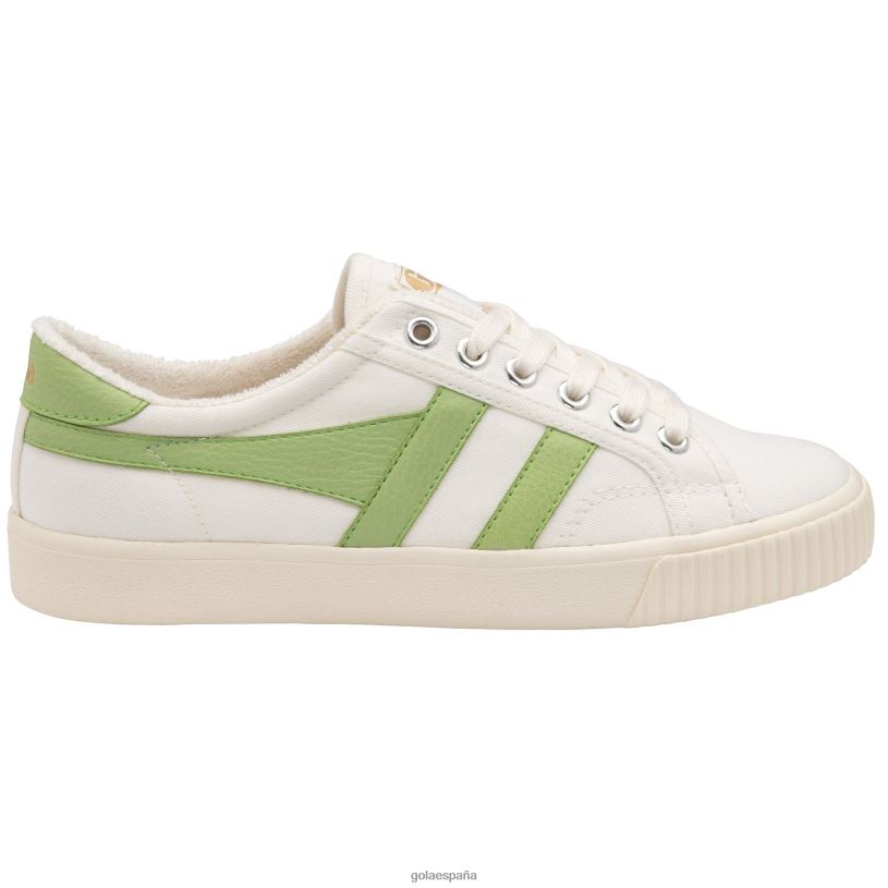 calzado V4PZL430 mujer Gola zapatillas de tenis clásicas veganas marca cox 8 blanco hueso/verde pátina