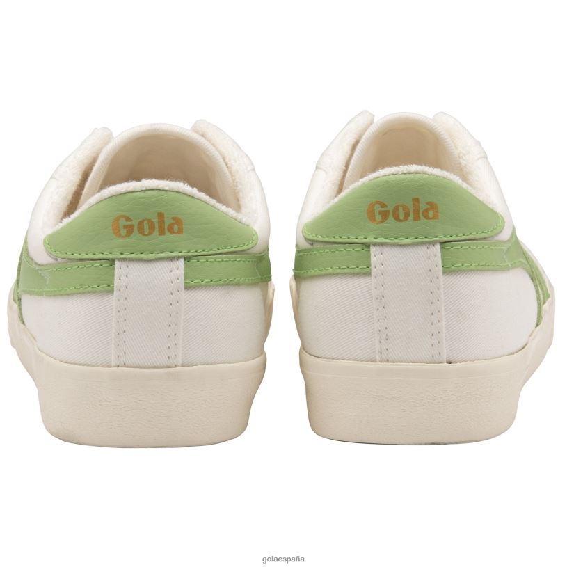 calzado V4PZL430 mujer Gola zapatillas de tenis clásicas veganas marca cox 8 blanco hueso/verde pátina