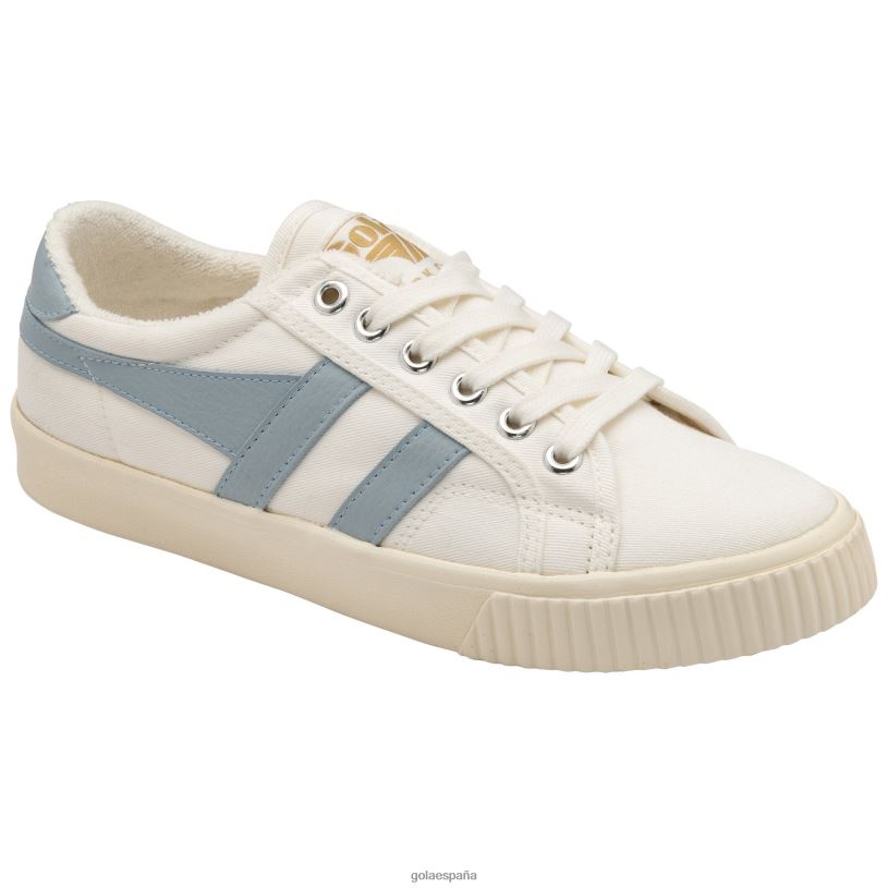 calzado V4PZL431 mujer Gola zapatillas de tenis clásicas veganas marca cox 8 blanco hueso/azul hielo
