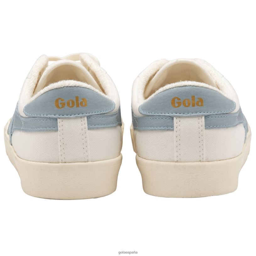 calzado V4PZL431 mujer Gola zapatillas de tenis clásicas veganas marca cox 8 blanco hueso/azul hielo