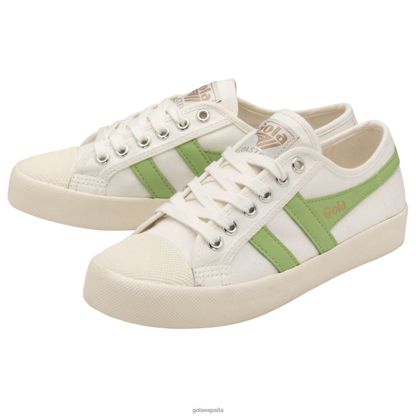 calzado V4PZL434 mujer Gola posavasos de clásicos veganos blanco hueso/verde pátina