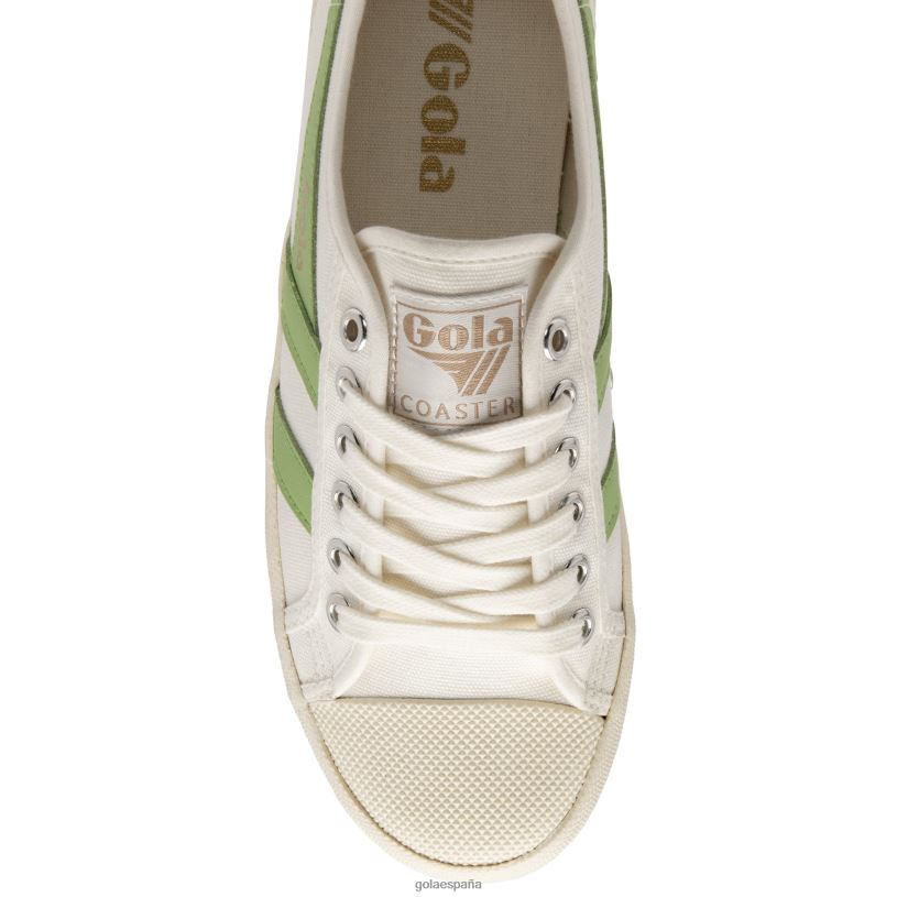 calzado V4PZL434 mujer Gola posavasos de clásicos veganos blanco hueso/verde pátina