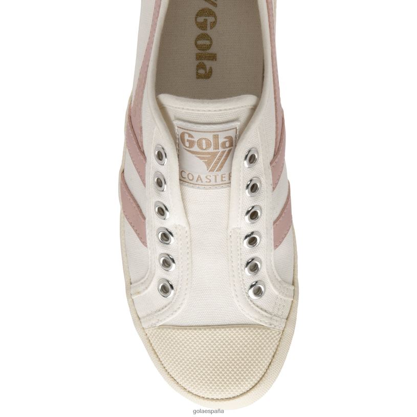 calzado V4PZL437 mujer Gola posavasos clásicos veganos blanco roto/rosa tiza