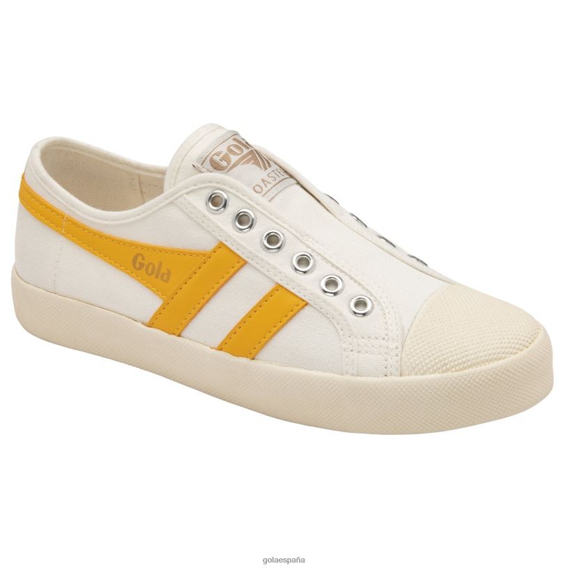 calzado V4PZL438 mujer Gola posavasos clásicos veganos blanco hueso/sol