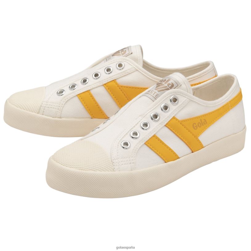 calzado V4PZL438 mujer Gola posavasos clásicos veganos blanco hueso/sol