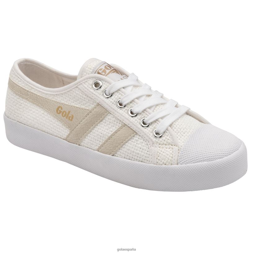 calzado V4PZL439 mujer Gola Posavasos Vegan Classics de rafia blanco/naturaleza