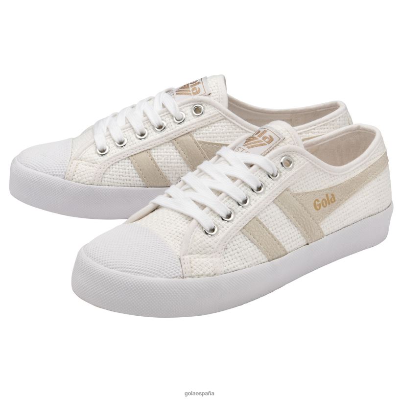 calzado V4PZL439 mujer Gola Posavasos Vegan Classics de rafia blanco/naturaleza