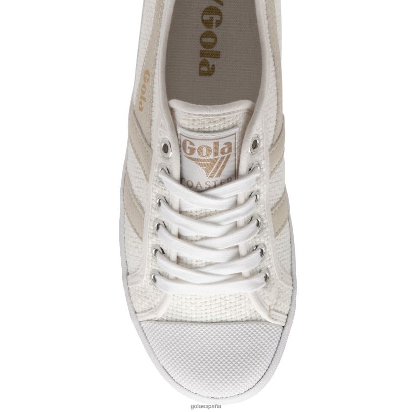 calzado V4PZL439 mujer Gola Posavasos Vegan Classics de rafia blanco/naturaleza