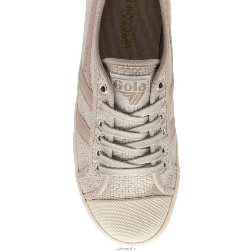 calzado V4PZL440 mujer Gola Posavasos Vegan Classics de rafia natural/rosa