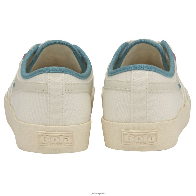 calzado V4PZL445 mujer Gola aplastamiento de la montaña rusa de clásicos veganos blanquecino/océano/lirio