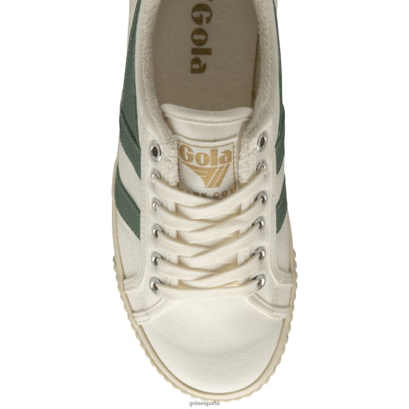 calzado V4PZL446 mujer Gola zapatillas de tenis clásicas veganas marca cox 8 blanquecino/niebla verde