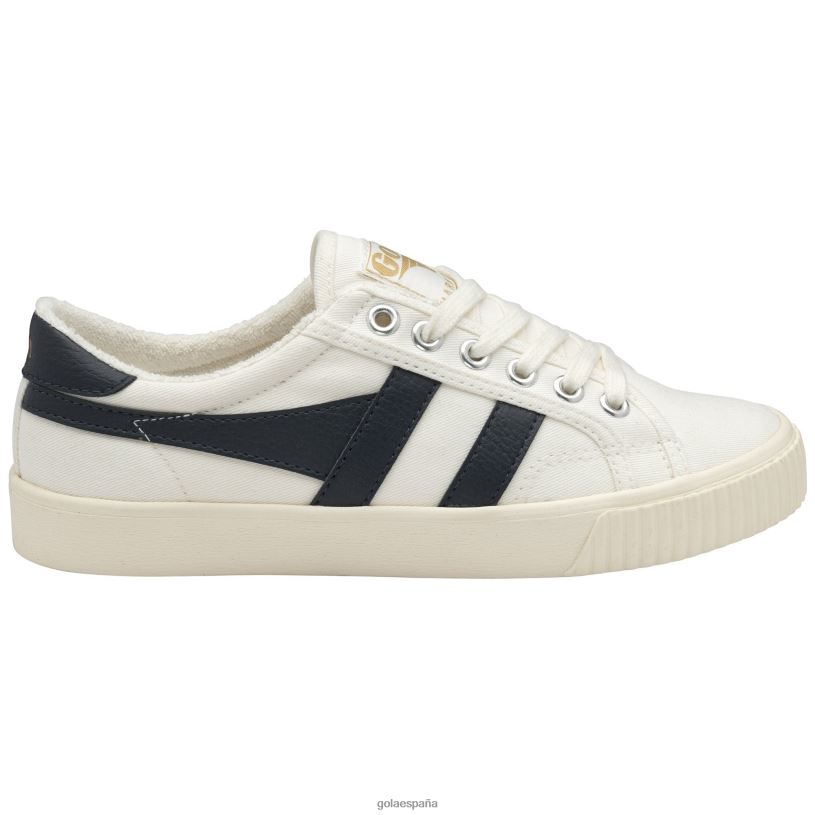 calzado V4PZL447 mujer Gola zapatillas de tenis clásicas veganas marca cox 8 blanco hueso/azul marino