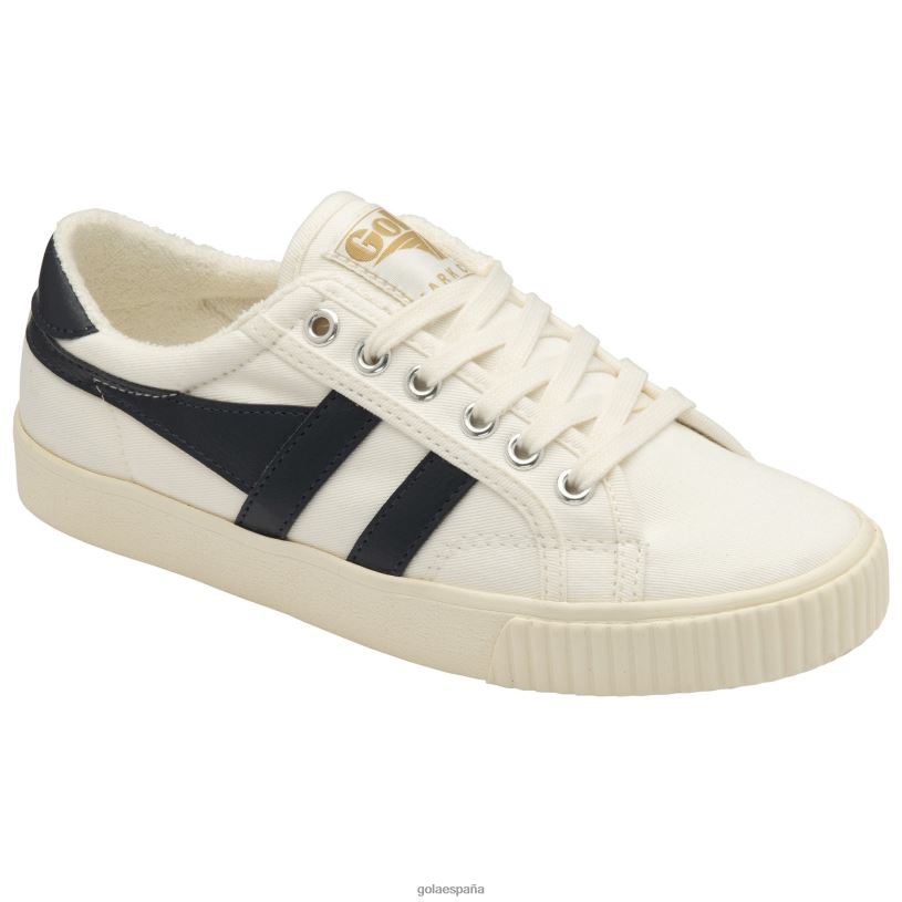 calzado V4PZL447 mujer Gola zapatillas de tenis clásicas veganas marca cox 8 blanco hueso/azul marino