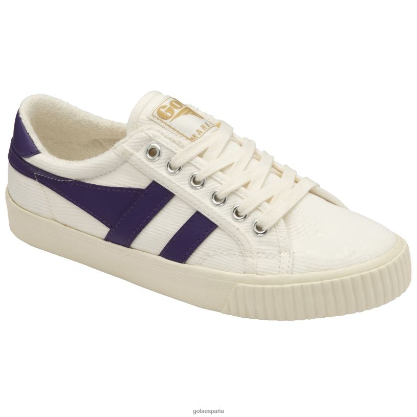 calzado V4PZL448 mujer Gola zapatillas de tenis clásicas veganas marca cox 8 blanco roto/violeta