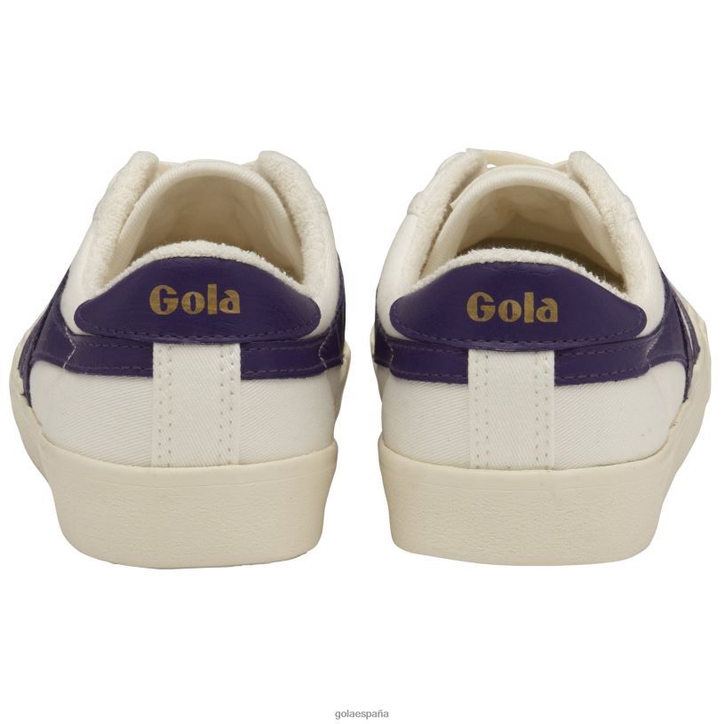 calzado V4PZL448 mujer Gola zapatillas de tenis clásicas veganas marca cox 8 blanco roto/violeta