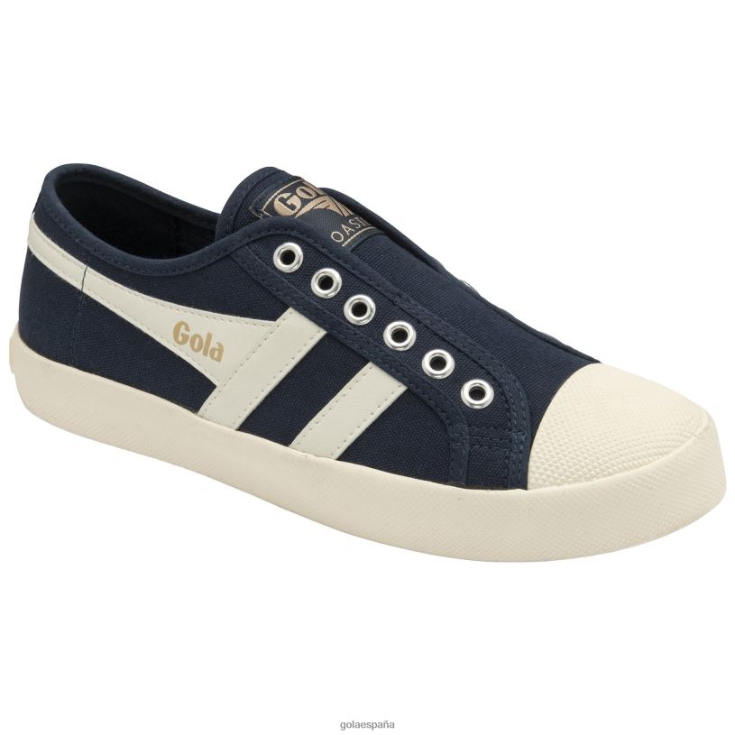 calzado V4PZL457 mujer Gola posavasos clásicos veganos azul marino/blanco roto