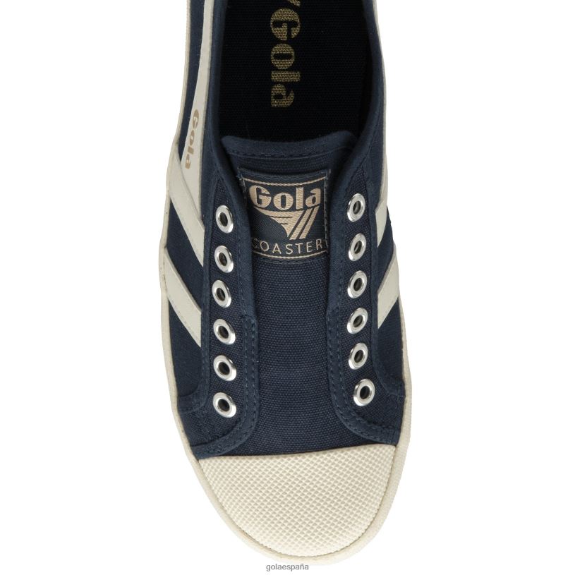 calzado V4PZL457 mujer Gola posavasos clásicos veganos azul marino/blanco roto