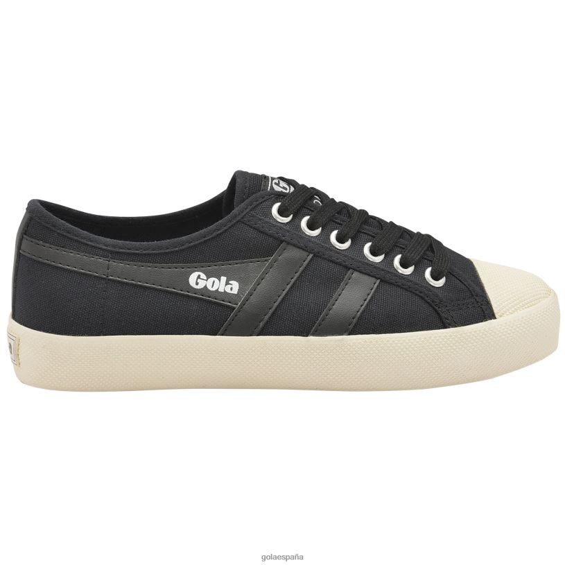 calzado V4PZL458 mujer Gola posavasos de clásicos veganos negro/blanco roto