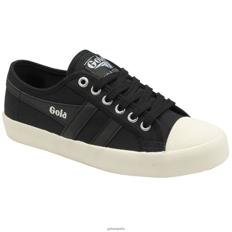 calzado V4PZL458 mujer Gola posavasos de clásicos veganos negro/blanco roto