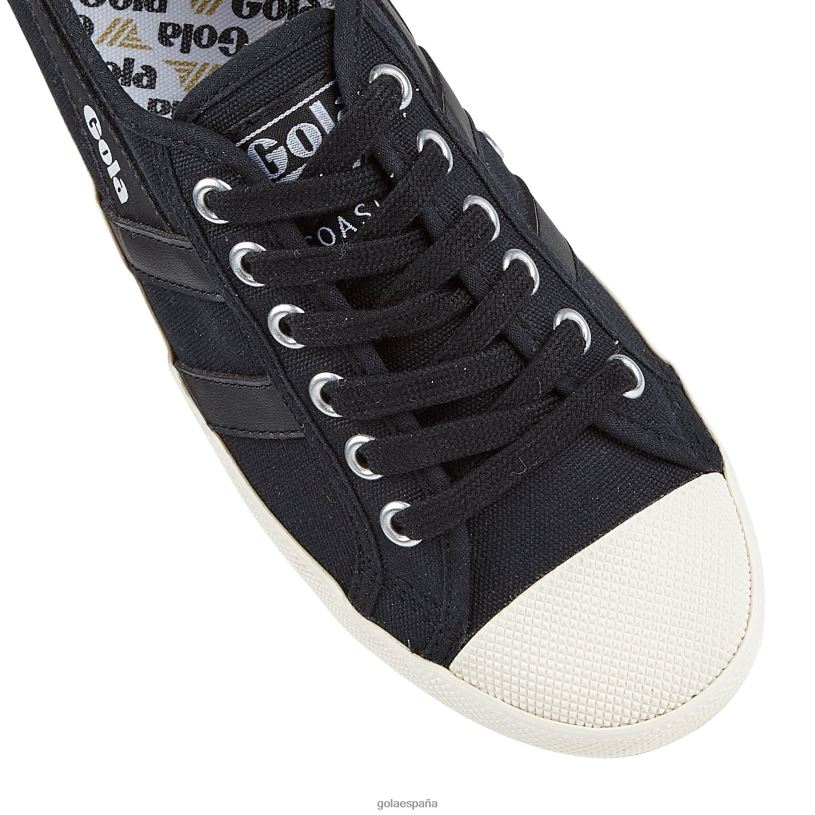 calzado V4PZL458 mujer Gola posavasos de clásicos veganos negro/blanco roto