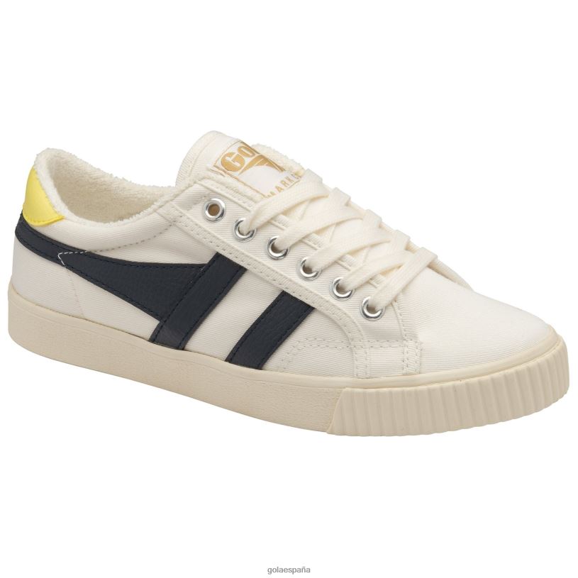 calzado V4PZL460 mujer Gola zapatillas de tenis clásicas veganas marca cox 8 blanco roto/azul marino/primer plano