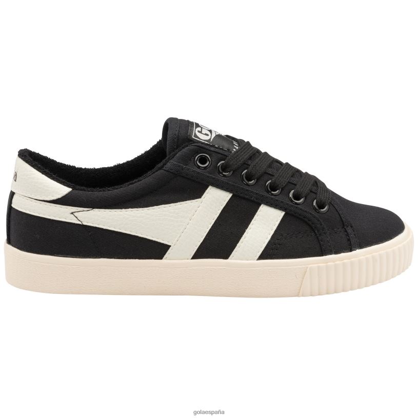 calzado V4PZL461 mujer Gola zapatillas de tenis clásicas veganas marca cox 8 negro/blanco roto