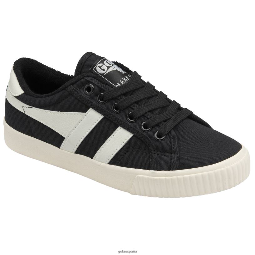 calzado V4PZL461 mujer Gola zapatillas de tenis clásicas veganas marca cox 8 negro/blanco roto