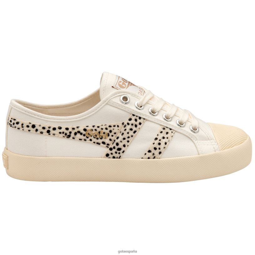 calzado V4PZL465 mujer Gola Safari en montaña rusa con clásicos veganos blanquecino/guepardo