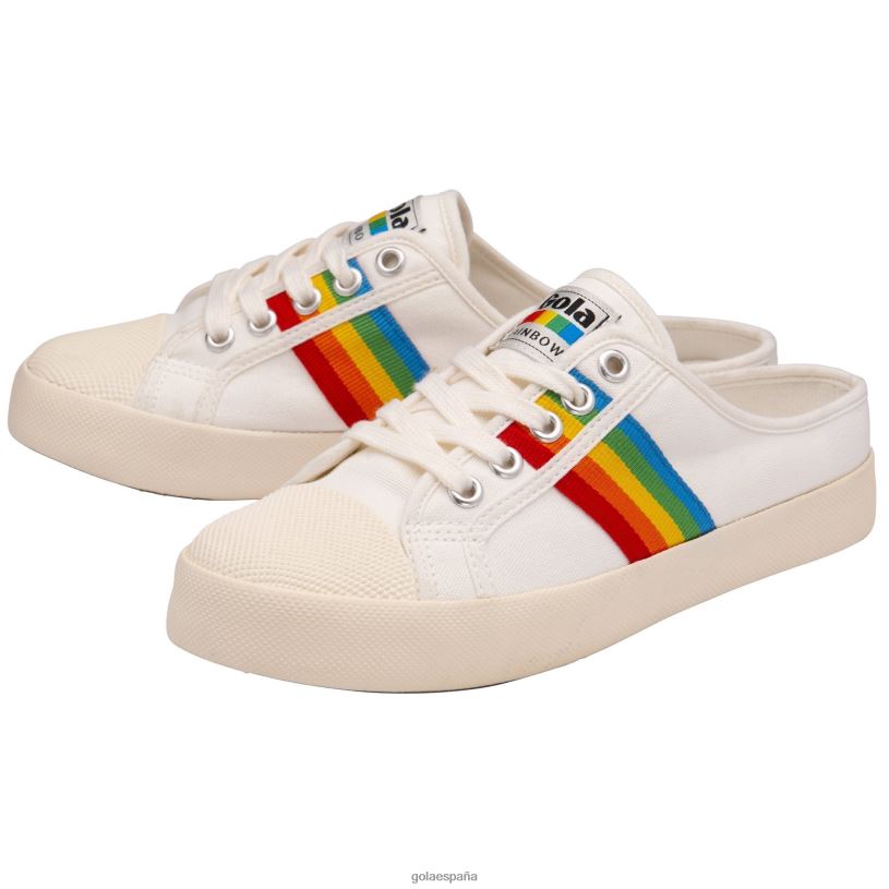 calzado V4PZL468 mujer Gola montaña clásica vegana zapatillas de deporte mula arcoíris blanco roto/multi