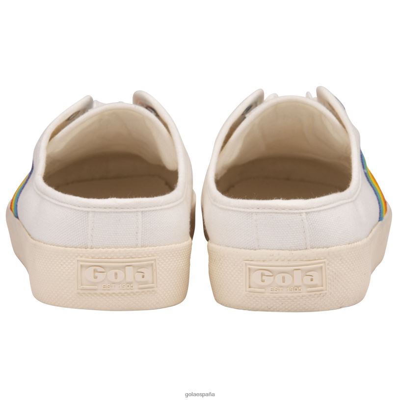 calzado V4PZL468 mujer Gola montaña clásica vegana zapatillas de deporte mula arcoíris blanco roto/multi