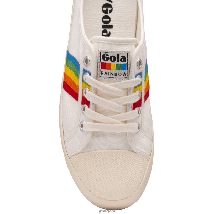 calzado V4PZL468 mujer Gola montaña clásica vegana zapatillas de deporte mula arcoíris blanco roto/multi