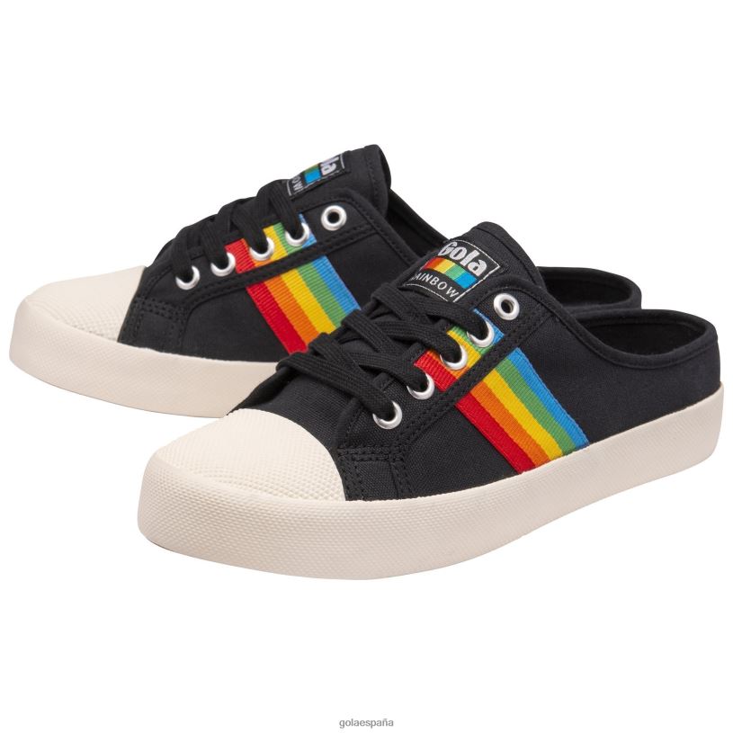 calzado V4PZL469 mujer Gola montaña clásica vegana zapatillas de deporte mula arcoíris negro/multi
