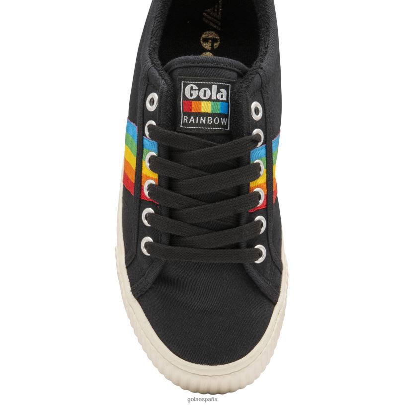 calzado V4PZL474 mujer Gola zapatillas de tenis clásicas veganas mark cox rainbow ii negro/multi