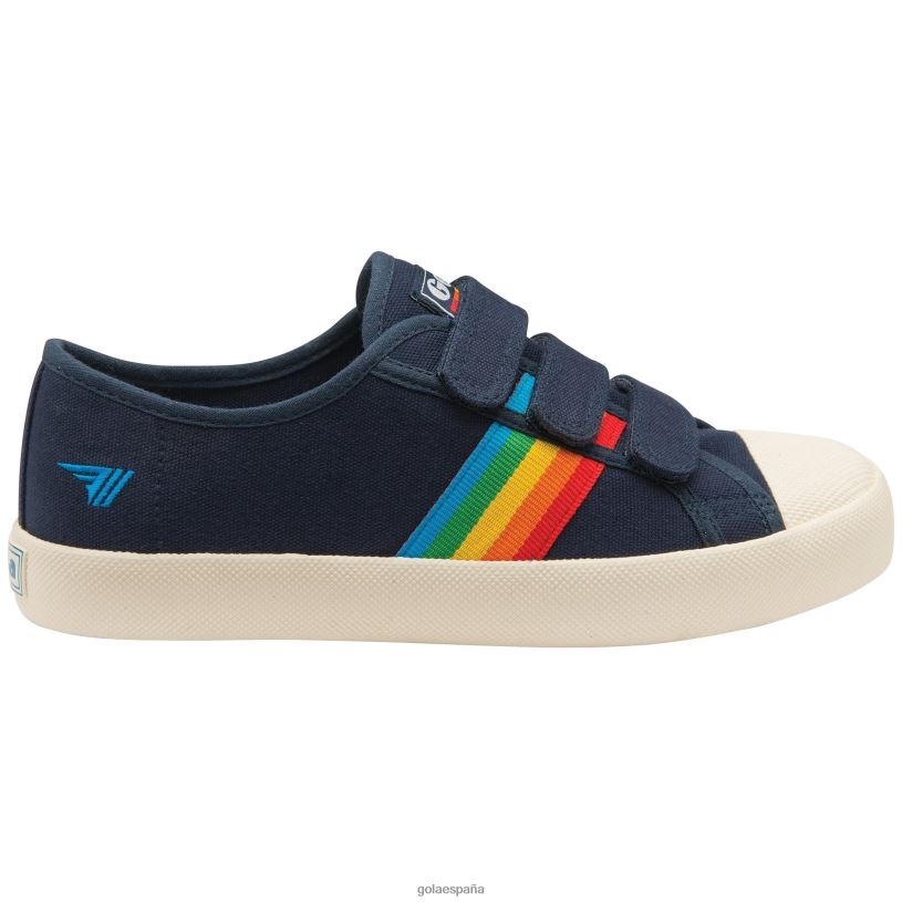 calzado V4PZL481 mujer Gola tenis vegan classics coaster con correa arcoiris azul marino/multi