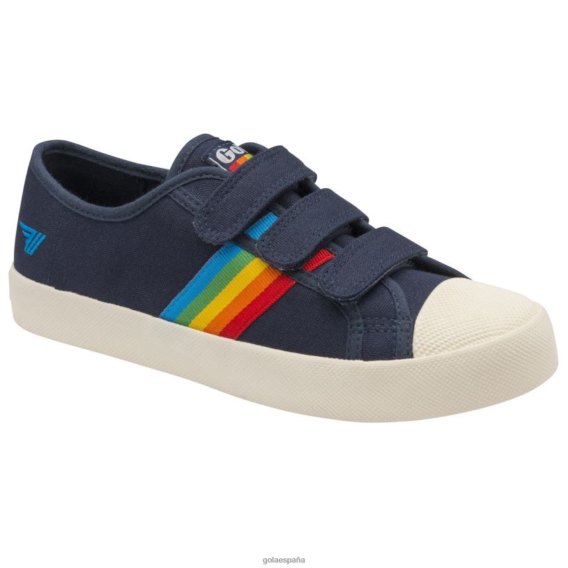 calzado V4PZL481 mujer Gola tenis vegan classics coaster con correa arcoiris azul marino/multi