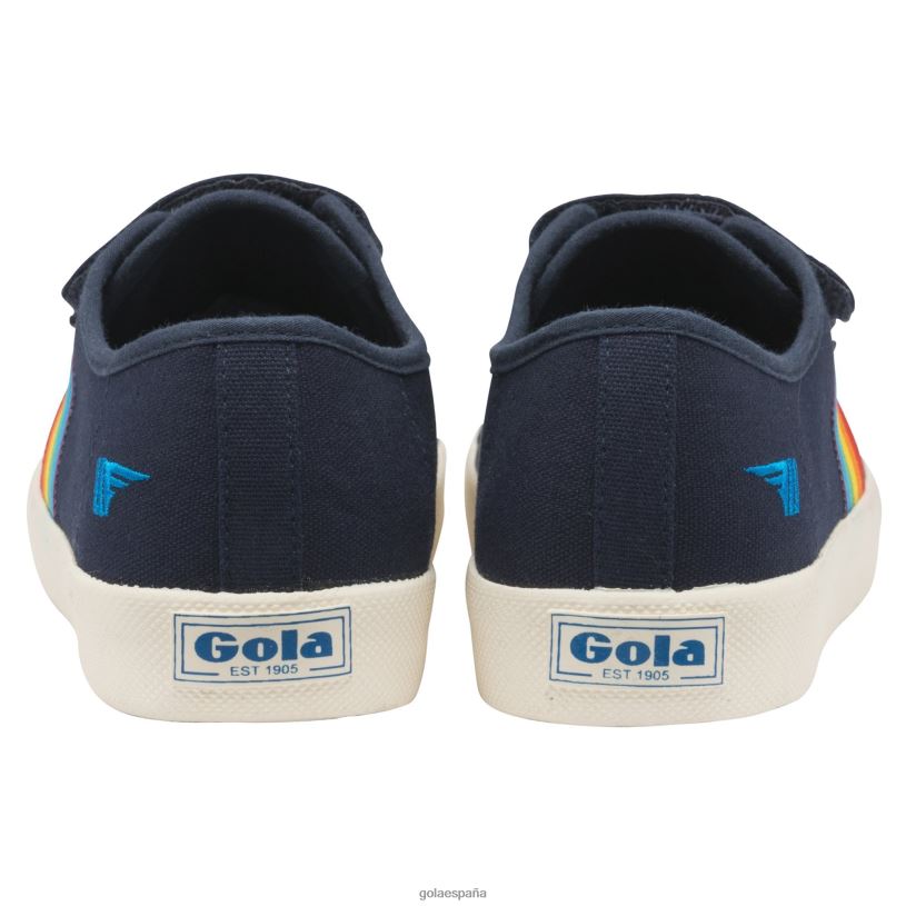 calzado V4PZL481 mujer Gola tenis vegan classics coaster con correa arcoiris azul marino/multi