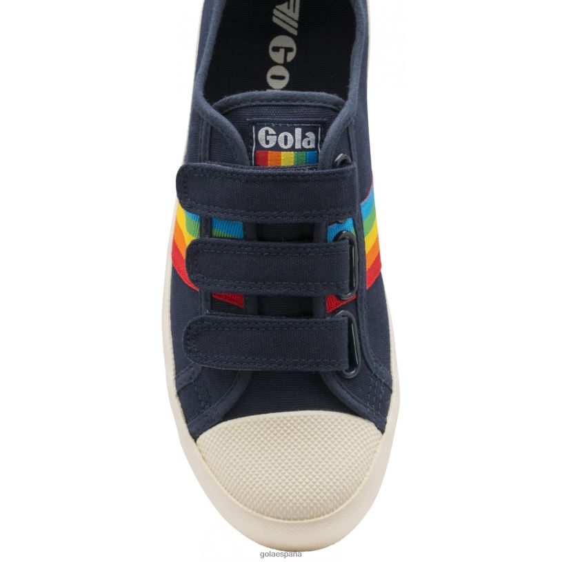 calzado V4PZL481 mujer Gola tenis vegan classics coaster con correa arcoiris azul marino/multi