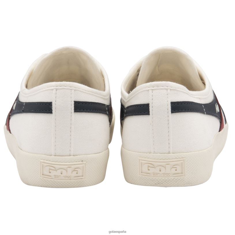 calzado V4PZL482 mujer Gola posavasos clásicos veganos blanco roto/azul marino/rojo