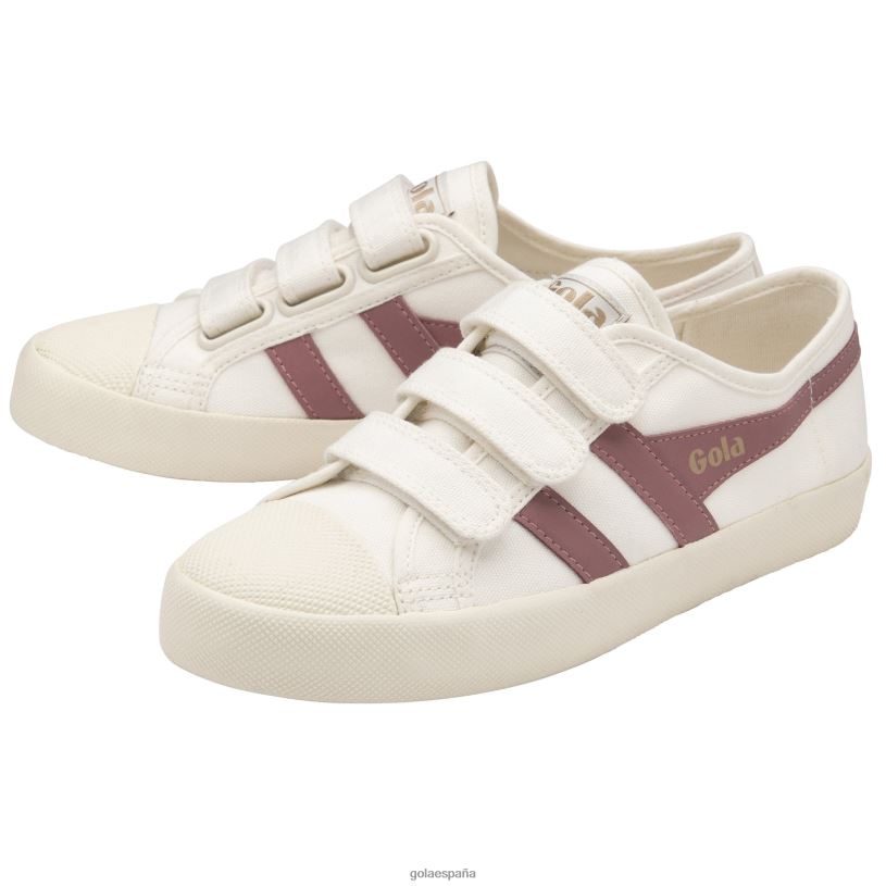 calzado V4PZL485 mujer Gola correa de posavasos vegan classics blanco roto/rosa empolvado